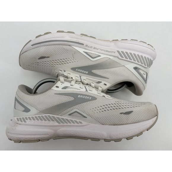 Brooks Women\'s Adrenaline GTS 23 1203811B104 White Running Shoes Sneakers Sz 9 B main image 2